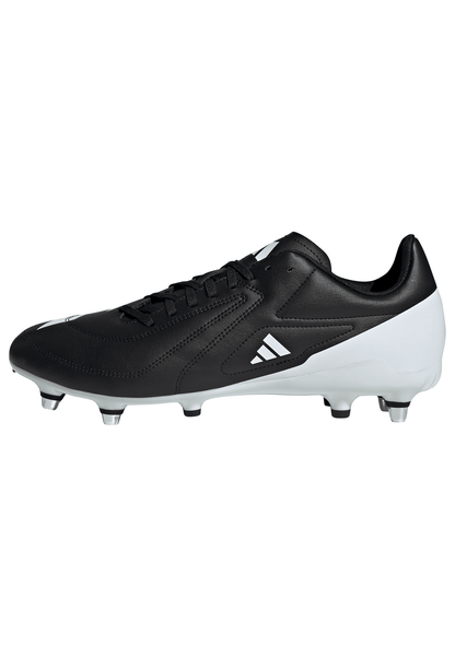 Adidas Adizero RS15 Ultimate Soft Ground Rugby Boots - Black/White/Grey-