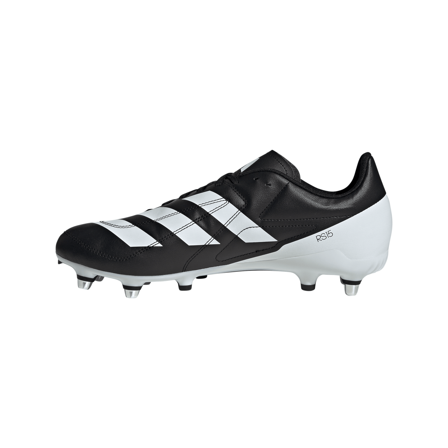Adidas Adizero RS15 Ultimate Soft Ground Rugby Boots - Black/White/Grey-