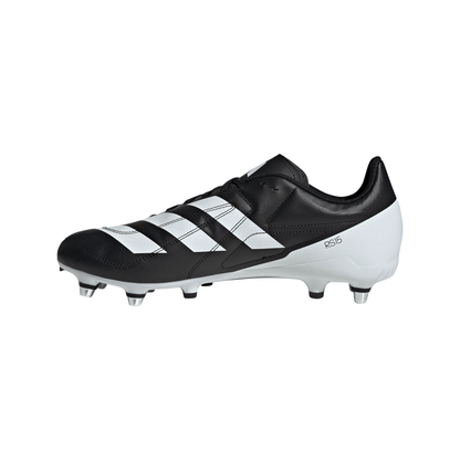 Adidas Adizero RS15 Ultimate Soft Ground Rugby Boots - Black/White/Grey-