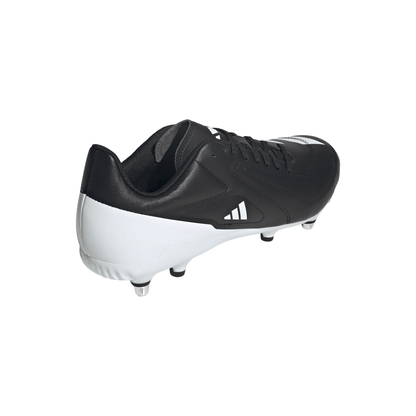 Adidas Adizero RS15 Ultimate Soft Ground Rugby Boots - Black/White/Grey-