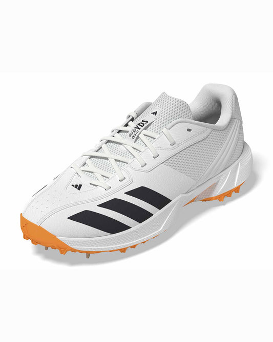 Adidas 22YRDS Spike Cricket Shoe - White/Onyx/Tangerine