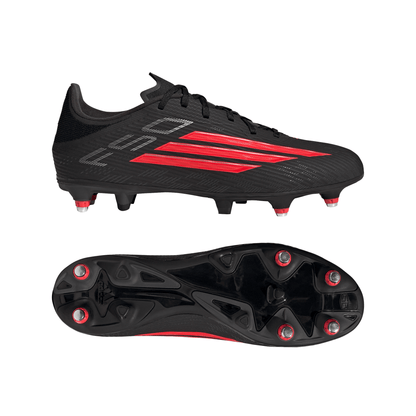 Adidas F50 League SG Boots - Black/Red/Black