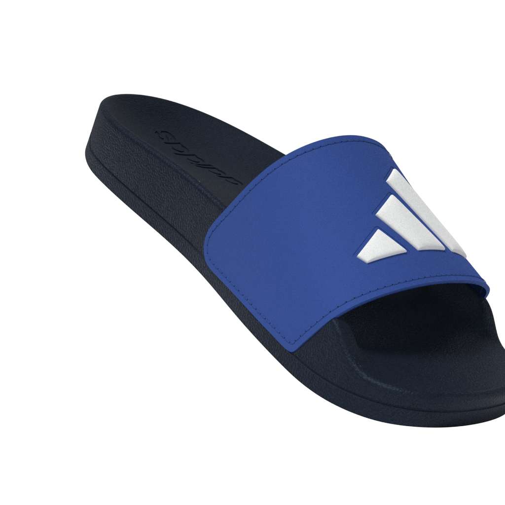 Adidas Kids Adilette Shower Logo Slides - Bark Blue/White/Royal Blue
