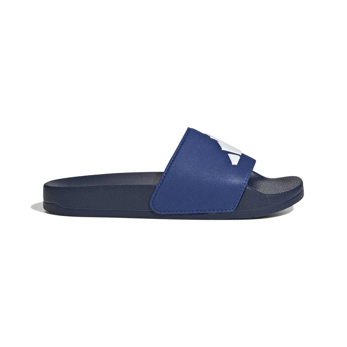 Adidas Kids Adilette Shower Logo Slides - Bark Blue/White/Royal Blue