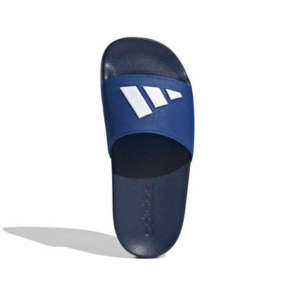 Adidas Kids Adilette Shower Logo Slides - Bark Blue/White/Royal Blue