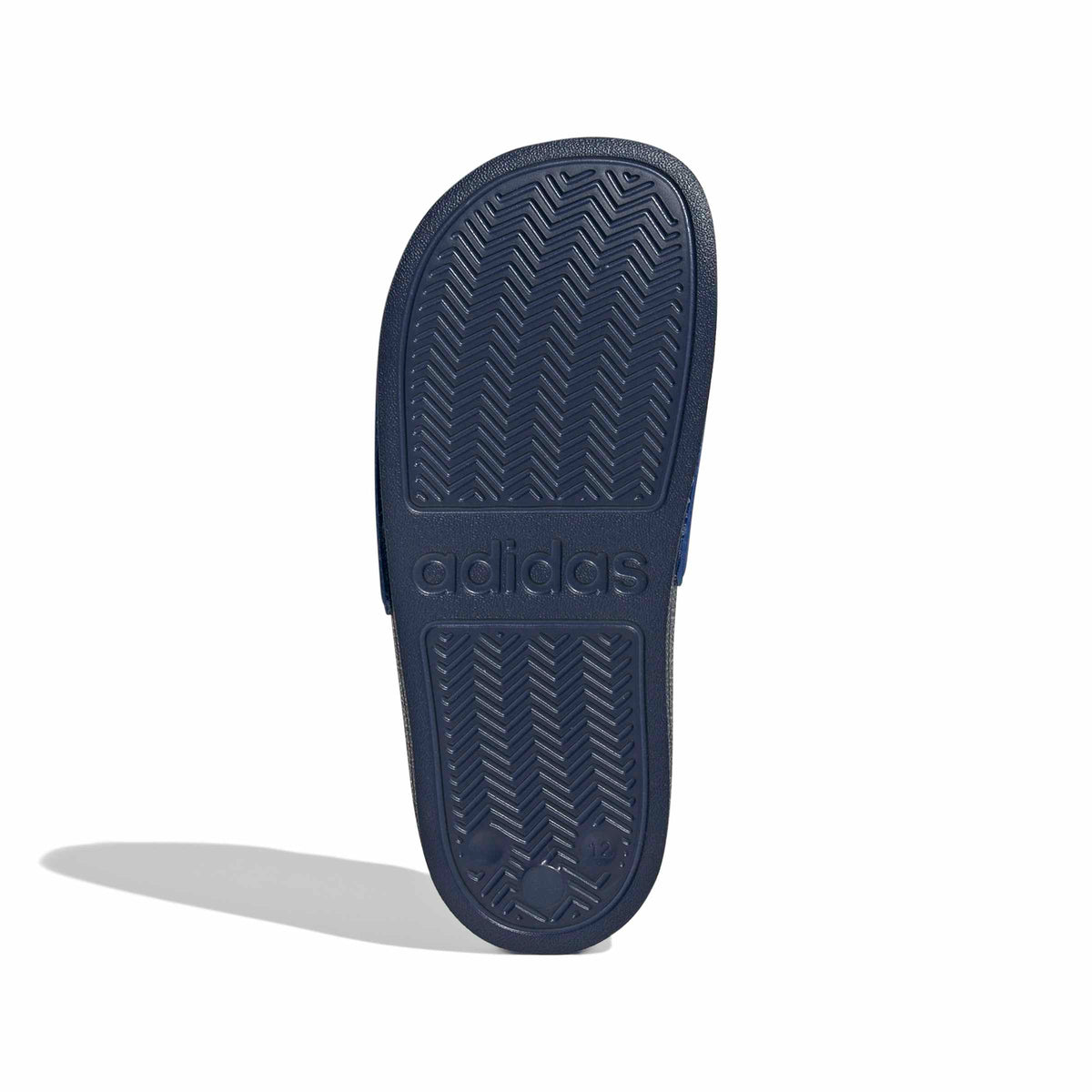 Adidas Kids Adilette Shower Logo Slides - Bark Blue/White/Royal Blue