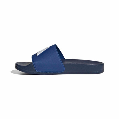 Adidas Kids Adilette Shower Logo Slides - Bark Blue/White/Royal Blue