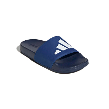 Adidas Kids Adilette Shower Logo Slides - Bark Blue/White/Royal Blue