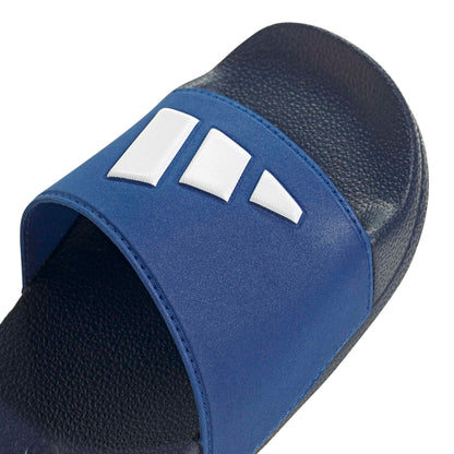 Adidas Kids Adilette Shower Logo Slides - Bark Blue/White/Royal Blue