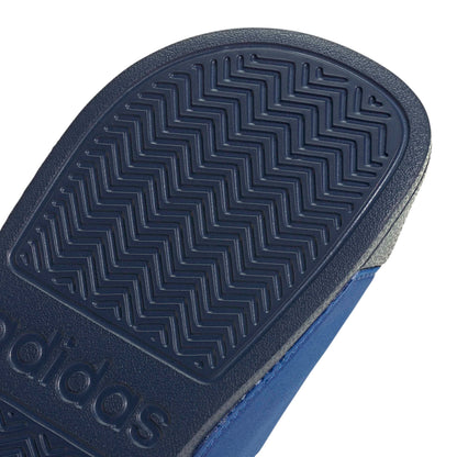 Adidas Kids Adilette Shower Logo Slides - Bark Blue/White/Royal Blue