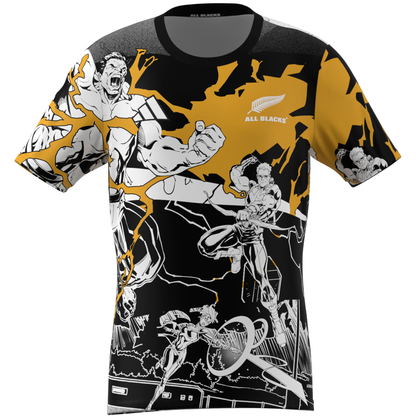 Adidas Mens All Blacks Marvel Captains Run Jersey