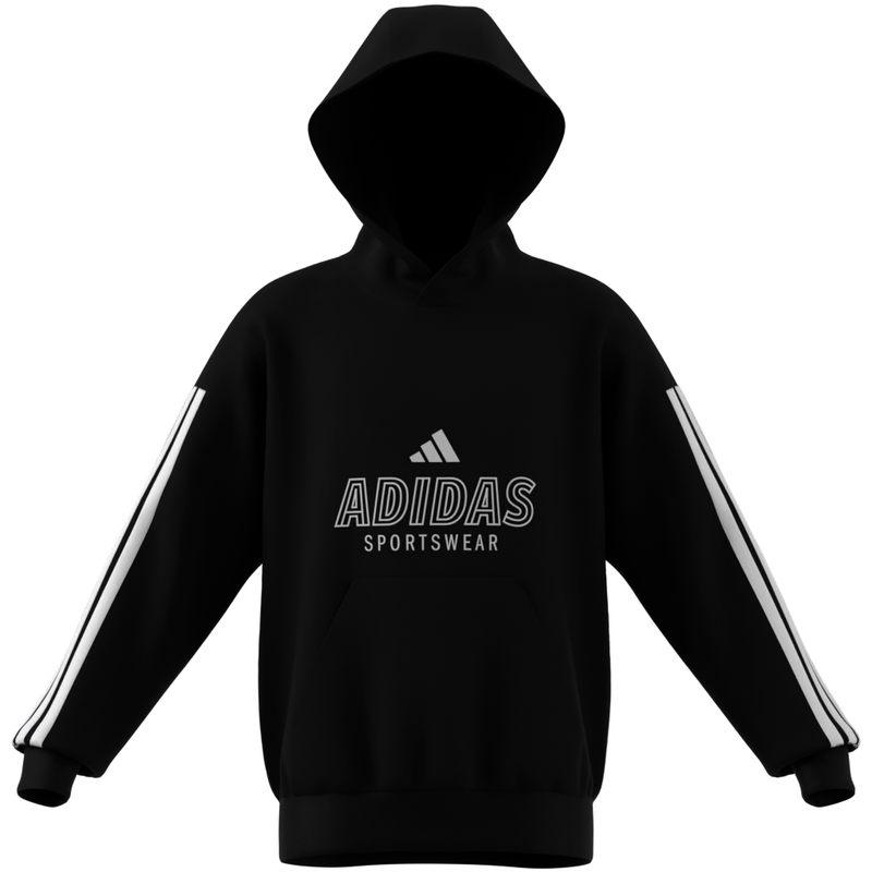 Adidas Kids House of Tiro Fleece Hoodie - Black/White