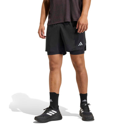 Adidas Mens adi365 Running Essentials 2in1 Shorts - Black