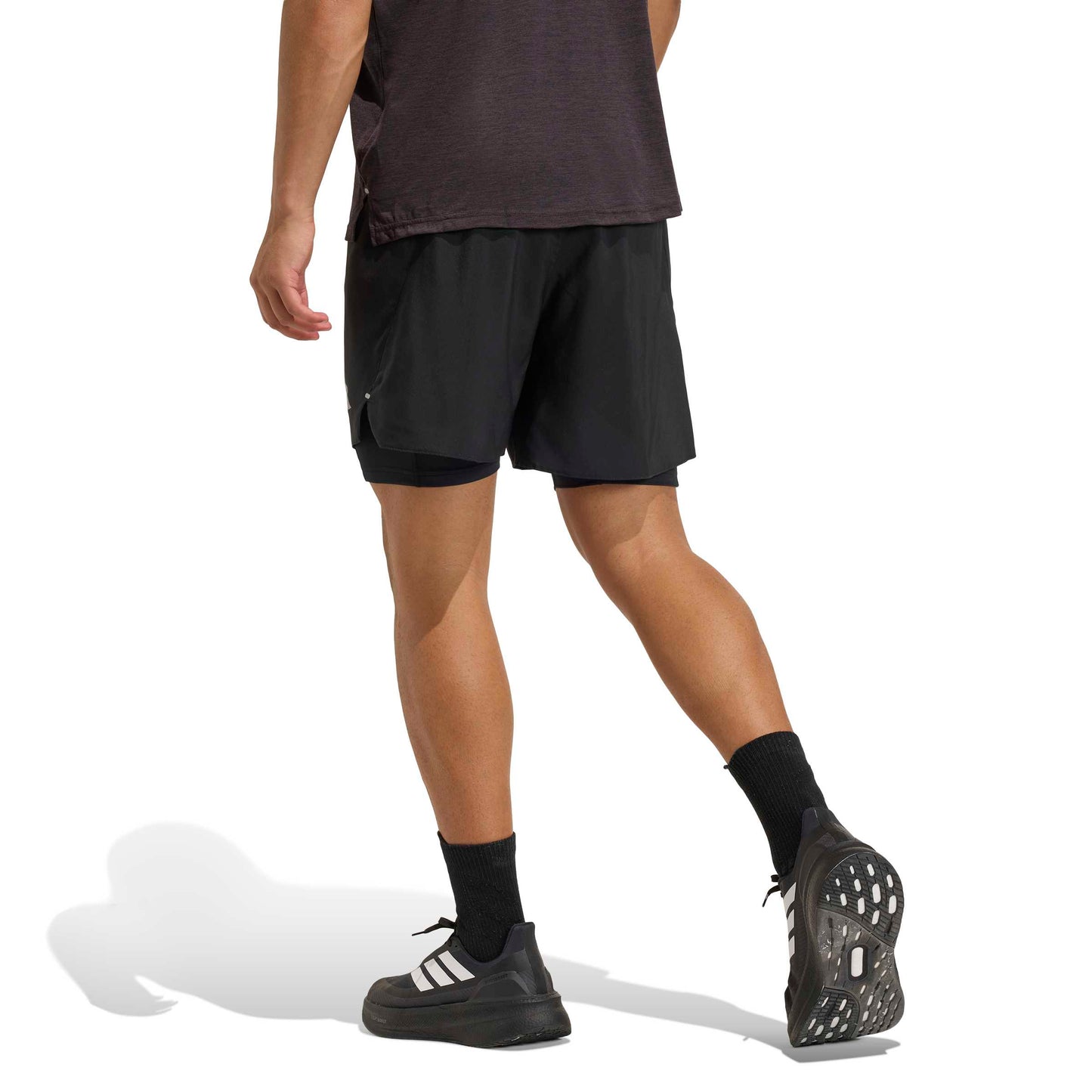 Adidas Mens adi365 Running Essentials 2in1 Shorts - Black