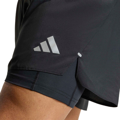 Adidas Mens adi365 Running Essentials 2in1 Shorts - Black