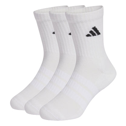 Adidas Kids Cushioned Crew Socks 3 Pair - White/Black