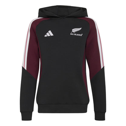 Adidas Kids All Blacks Hoody - Black/Maroon