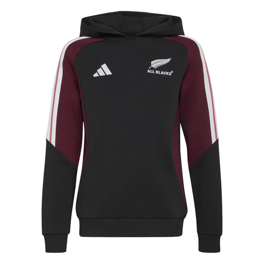 Adidas Kids All Blacks Hoody - Black/Maroon