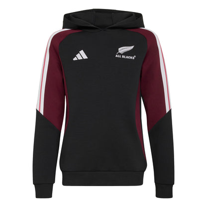 Adidas Kids All Blacks Hoody - Black/Maroon