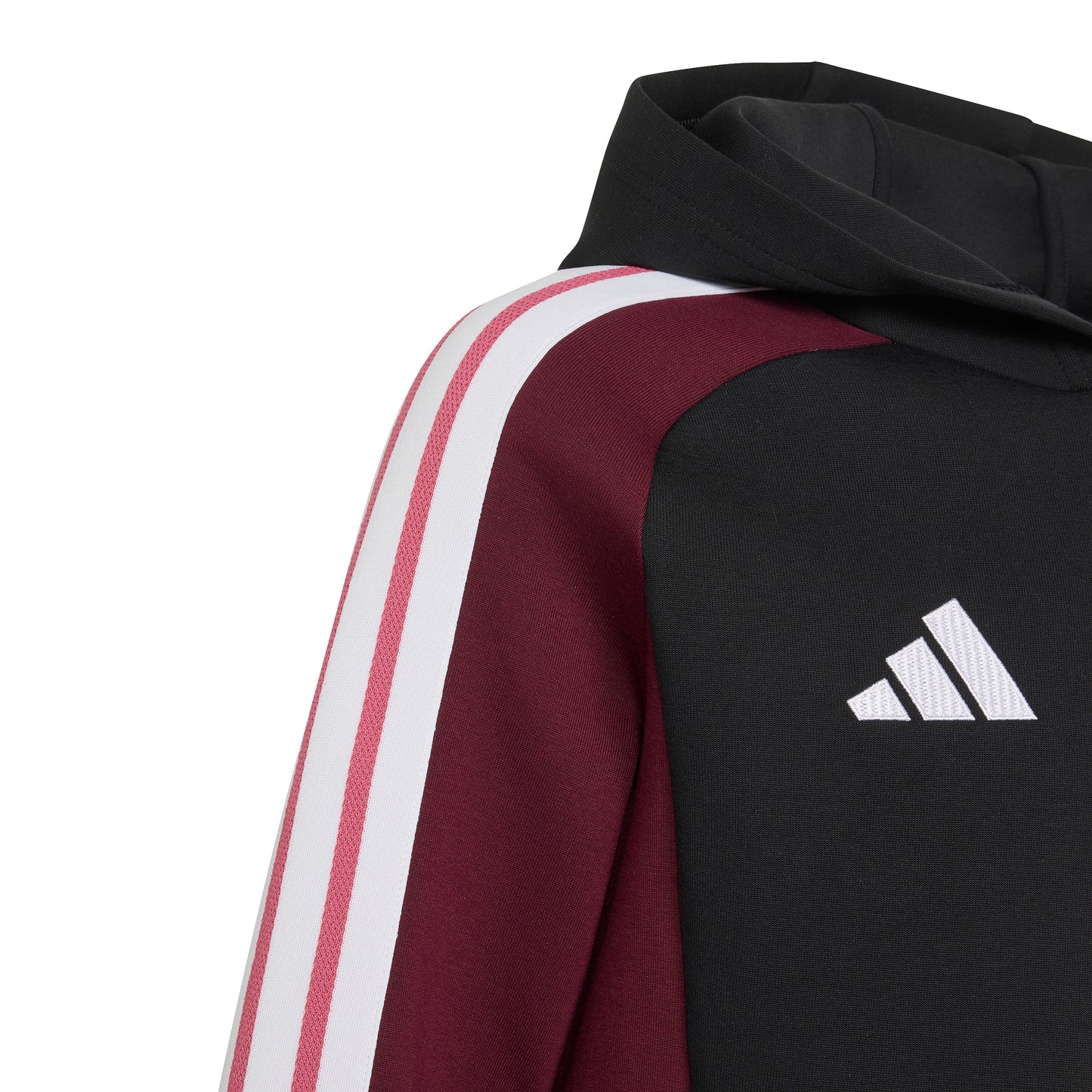 Adidas Kids All Blacks Hoody - Black/Maroon