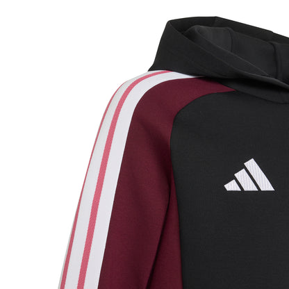 Adidas Kids All Blacks Hoody - Black/Maroon