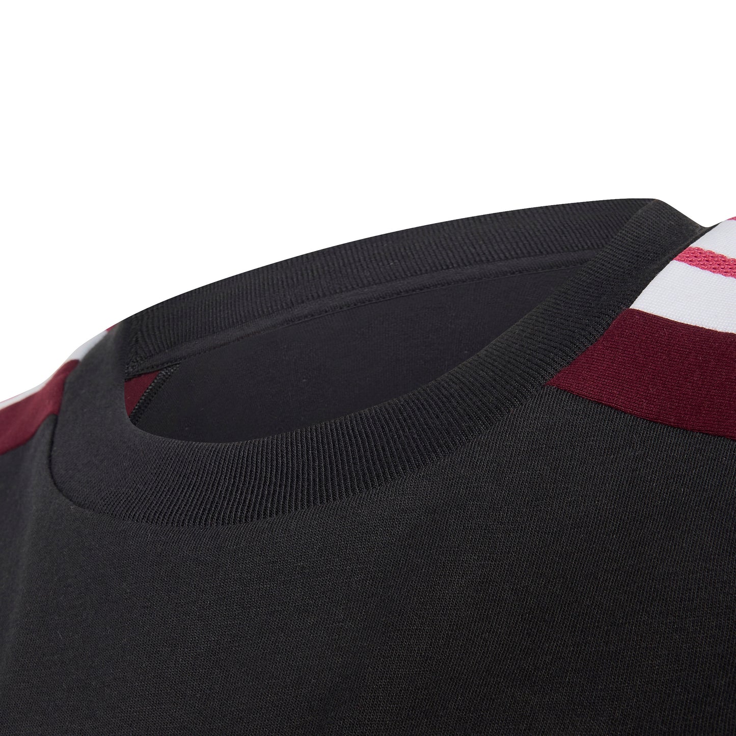Adidas Kids All Blacks Cotton T-Shirt - Black/Maroon