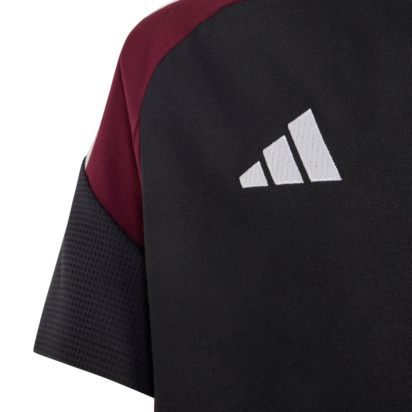 Adidas Kids All Blacks Cotton T-Shirt - Black/Maroon