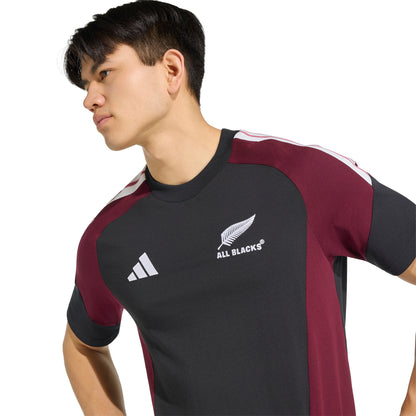 Adidas Mens All Blacks Cotton Tee - Black/Maroon