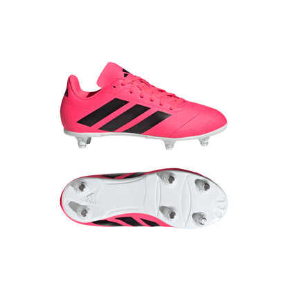 Adidas Kids Rugby Junior Soft Ground Boots - Solar Turbo/Core Black