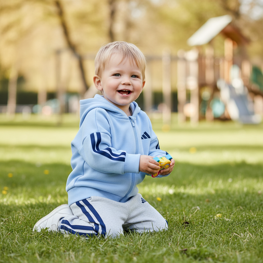 Adidas Infants Essentials Jogger - Glow Blue/Dark Blue