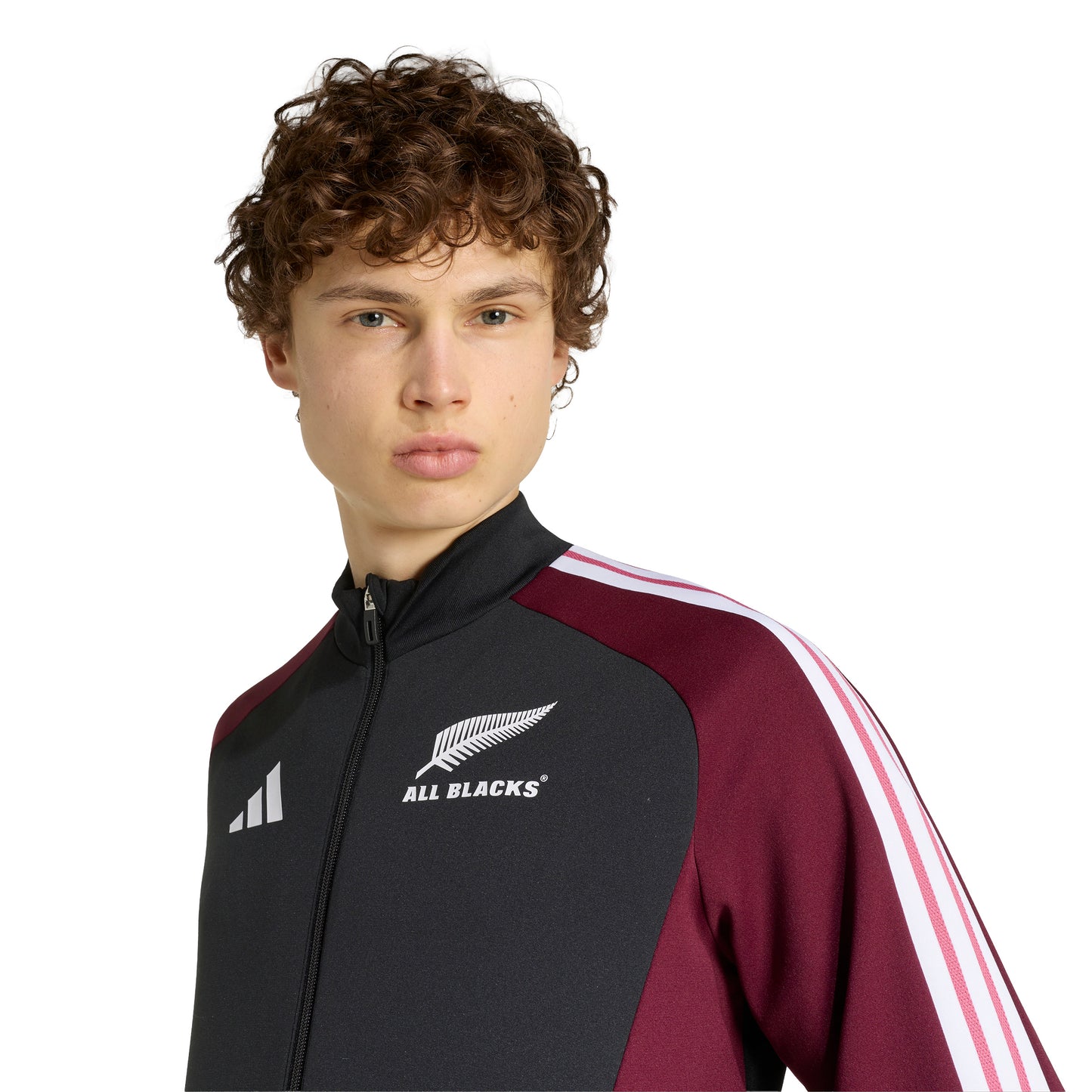 Adidas All Blacks Mens Training Jacket - Black/Maroon