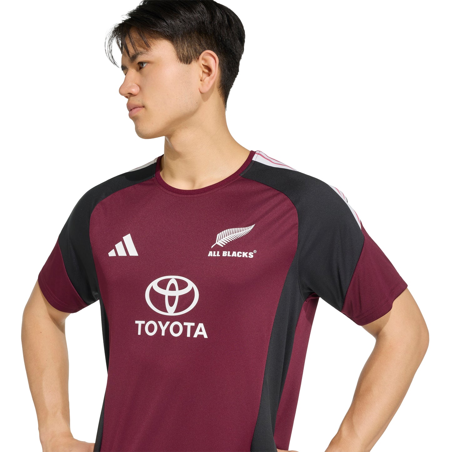 Adidas All Blacks Mens Performance T-Shirt - Maroon/Black