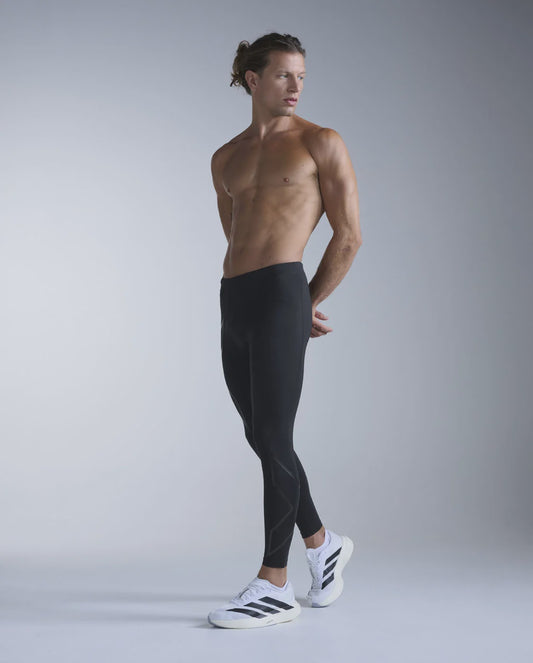 2XU Mens Core Compression Tights - Black/Black