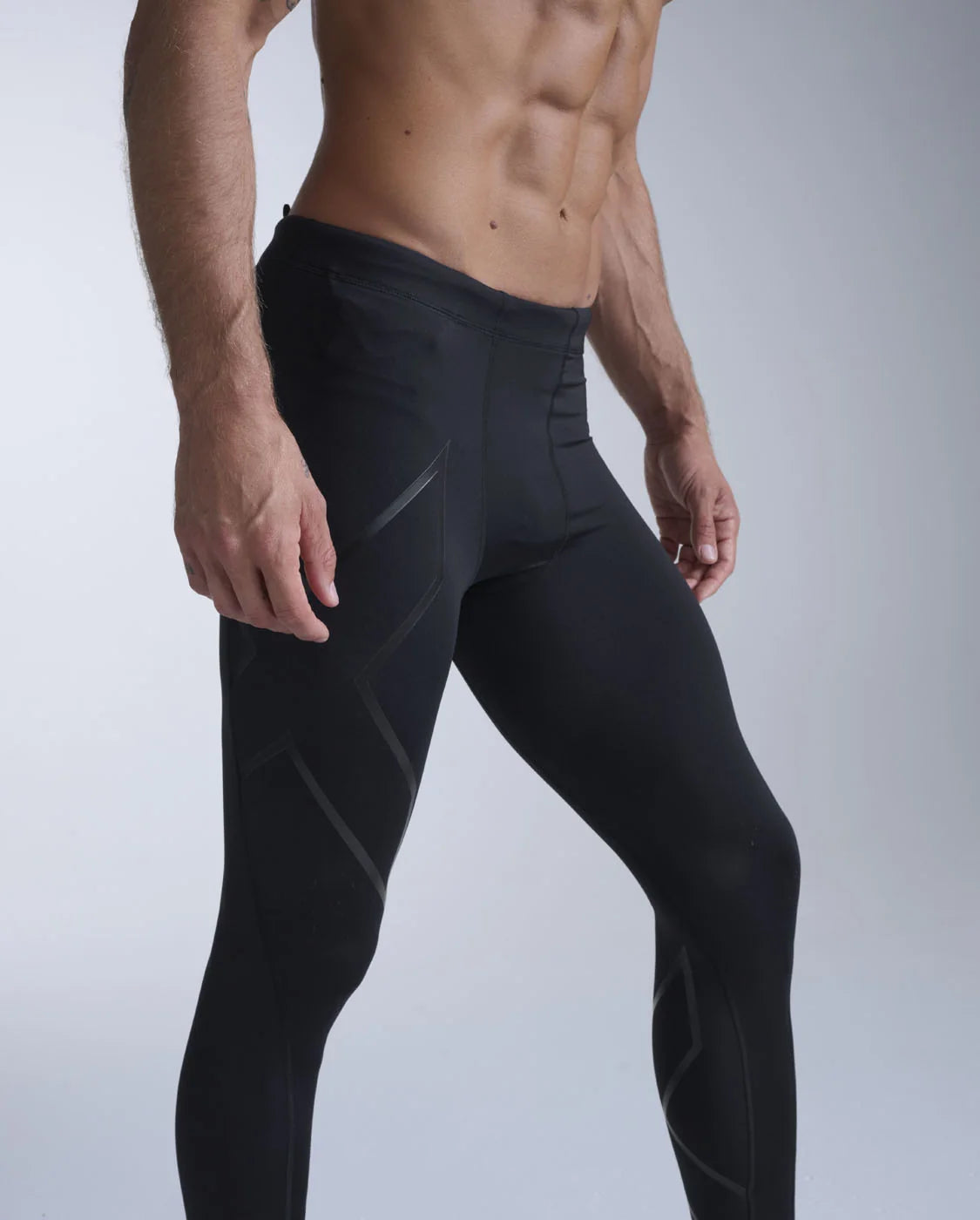 2XU Mens Core Compression Tights - Black/Black
