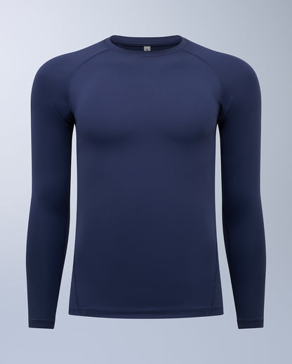 2XU Mens Core Compression Long Sleeve Top - Navy/No Logo