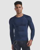 2XU Mens Core Compression Long Sleeve Top - Midnight/No Logo