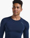 2XU Mens Core Compression Long Sleeve Top - Midnight/No Logo