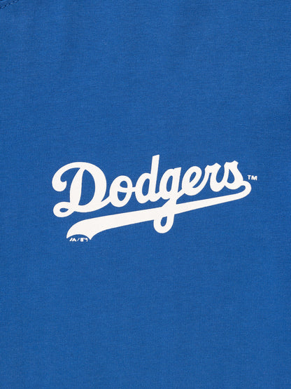 Majestic Athletic LA Dodgers Team Crest F & B Tee - Classic Blue