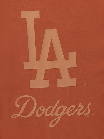 Majestic Athletic LA Dodgers Tonal Team Crest Tee - Rustic Brown