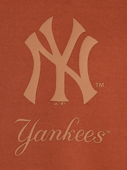 Majestic Athletic NY Yankees Tonal Fleece Hoody - Rustic Brown