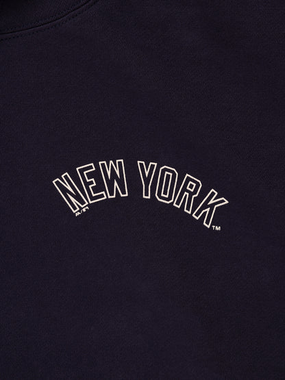 Majestic Athletic NY Yankees CLSC Crest Fleece Hoody - True Navy