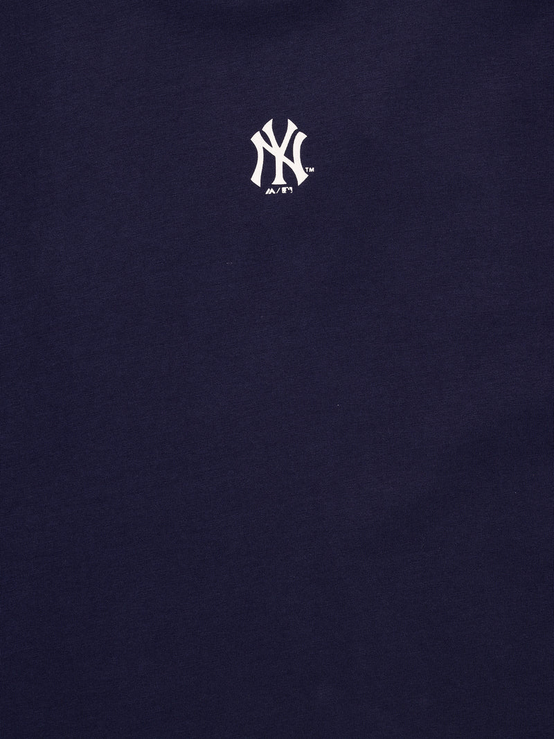 Majestic Athletic NY Yankees Mens Printed Badge Tee - True Navy