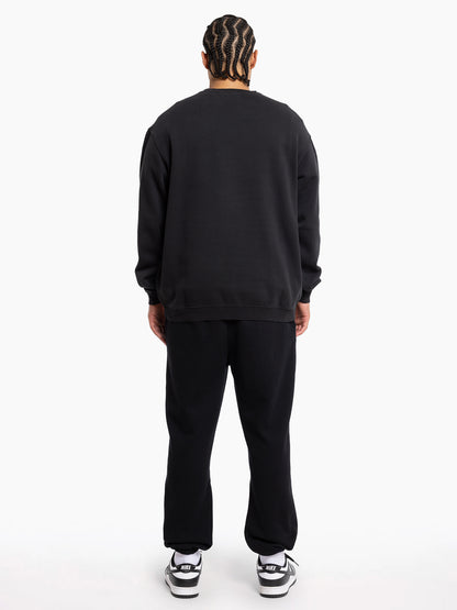 Mitchell & Ness Chicago Bulls Tri Logo Crew - Faded Black