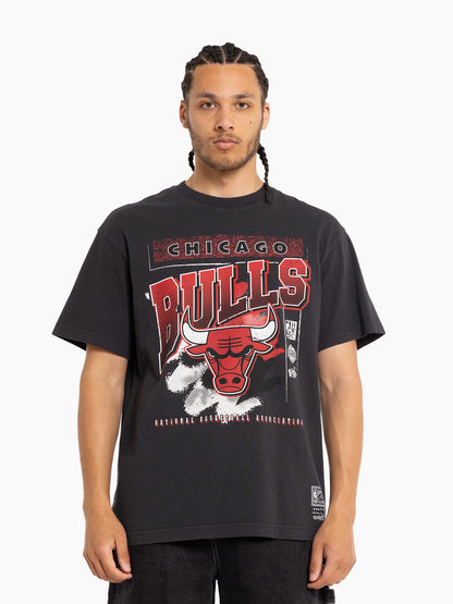 Mitchell & Ness Chicago Bulls Brush Off 2.0 Tee - Black