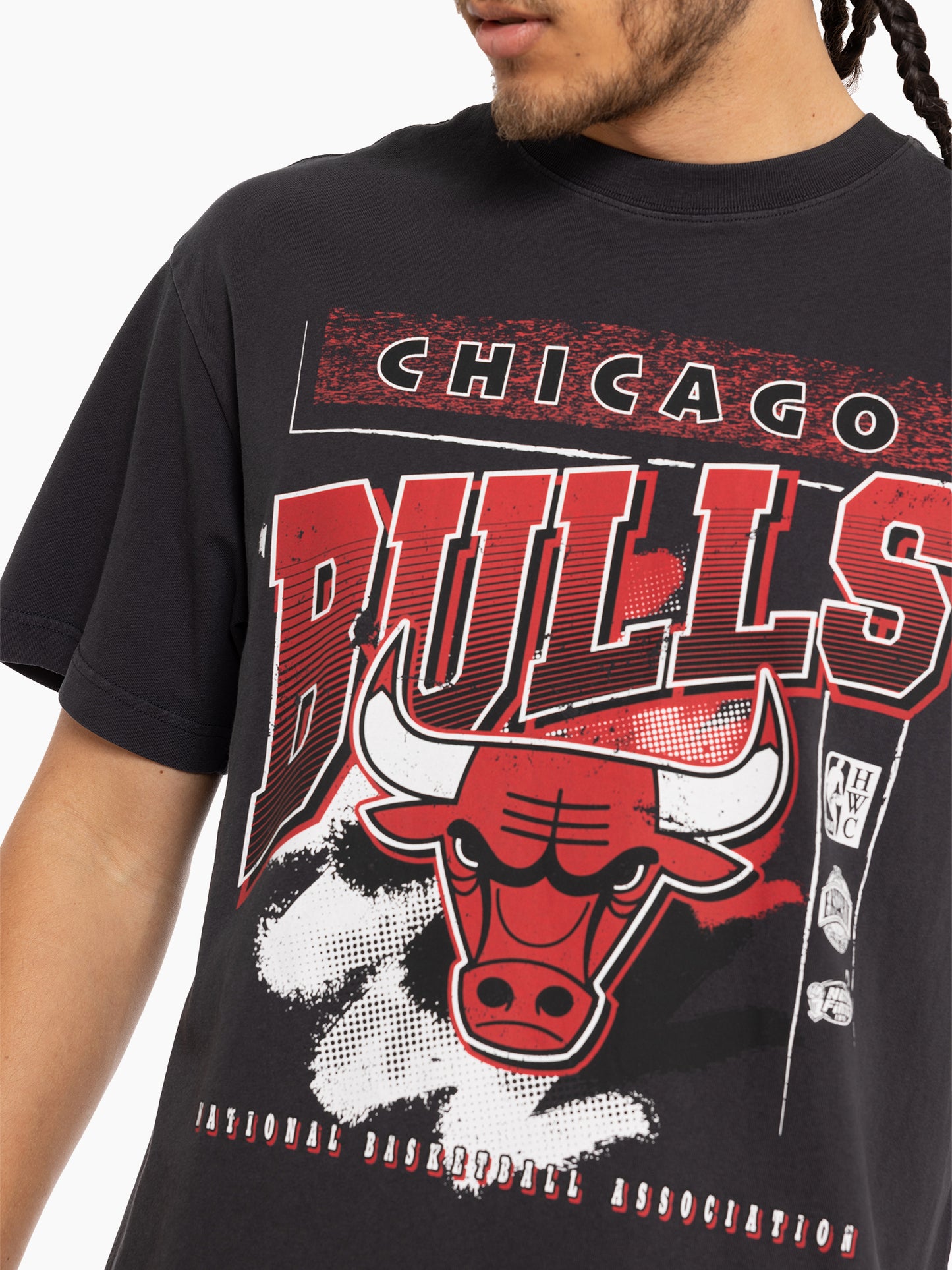 Mitchell & Ness Chicago Bulls Brush Off 2.0 Tee - Black
