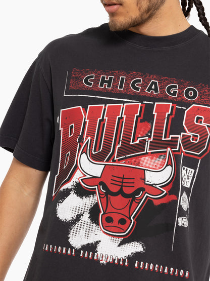 Mitchell & Ness Chicago Bulls Brush Off 2.0 Tee - Black