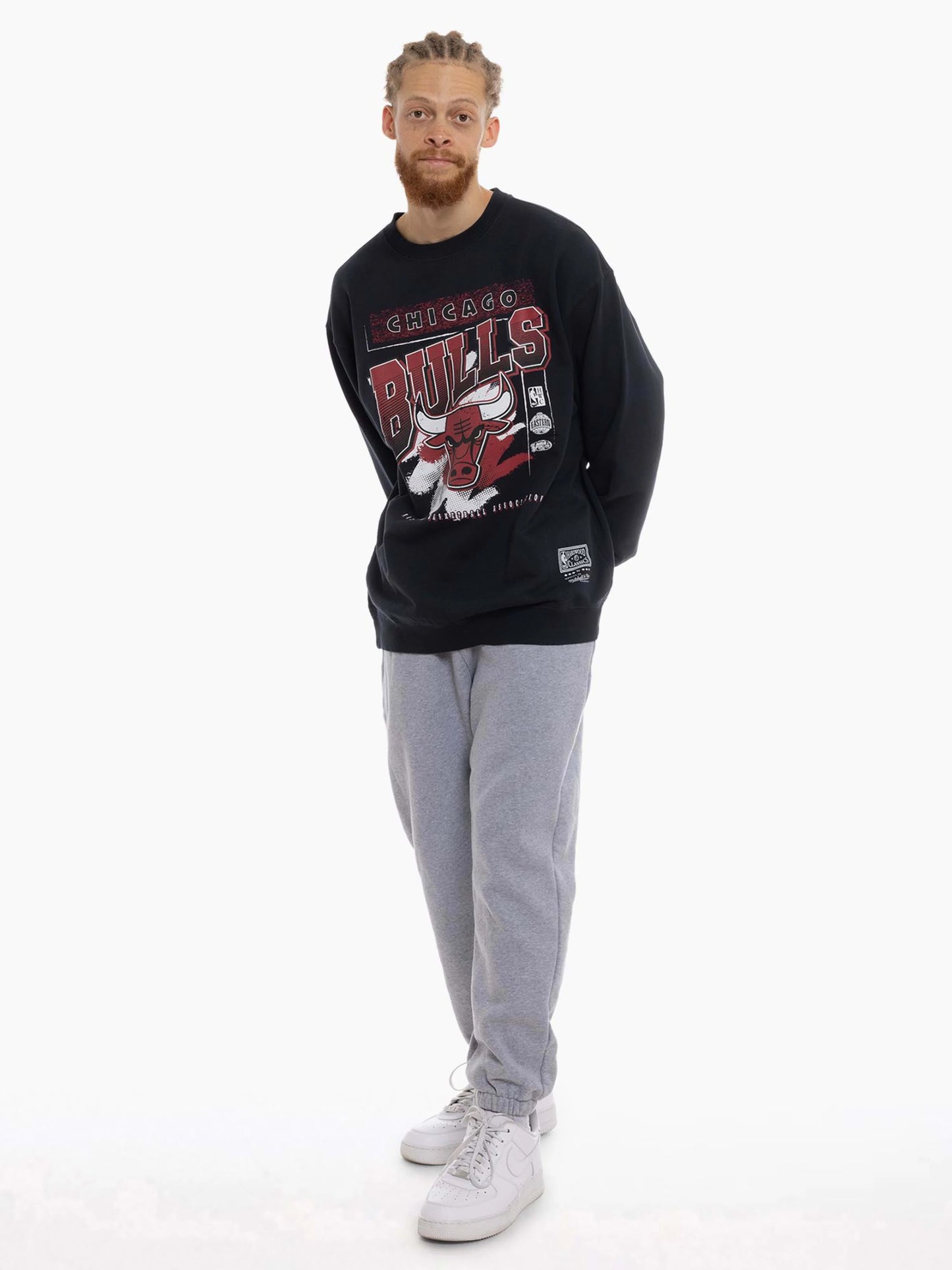 Mitchell & Ness Chicago Bulls Brush Off 2.0 Crew - Black