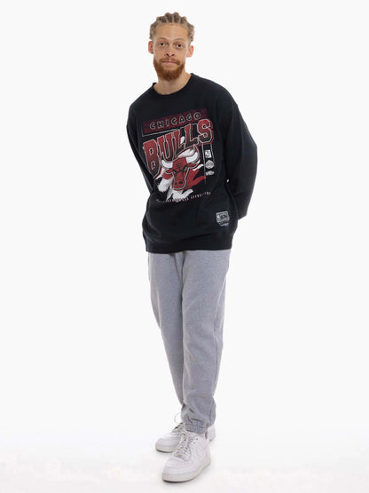 Mitchell & Ness Chicago Bulls Brush Off 2.0 Crew - Black