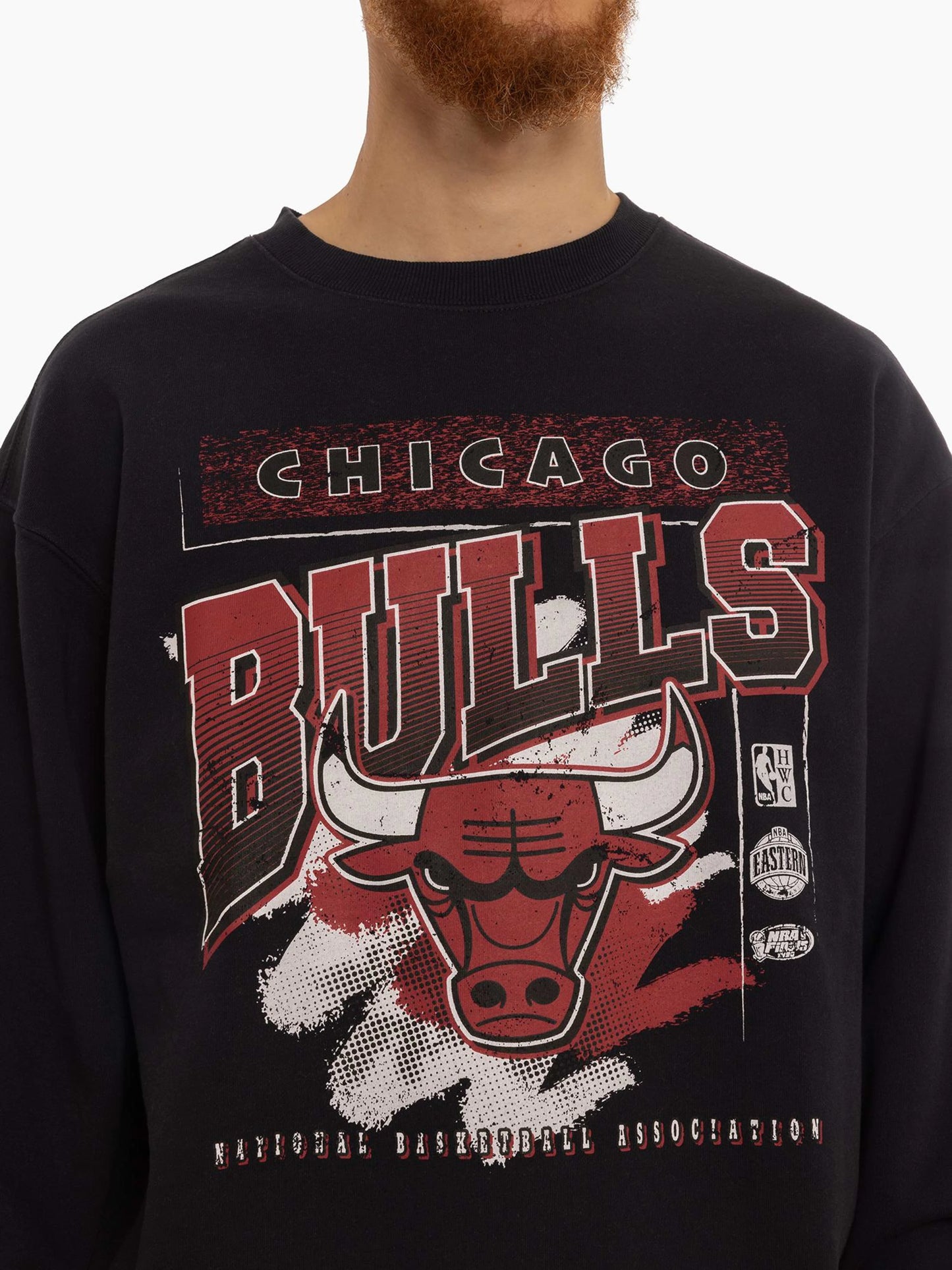 Mitchell & Ness Chicago Bulls Brush Off 2.0 Crew - Black