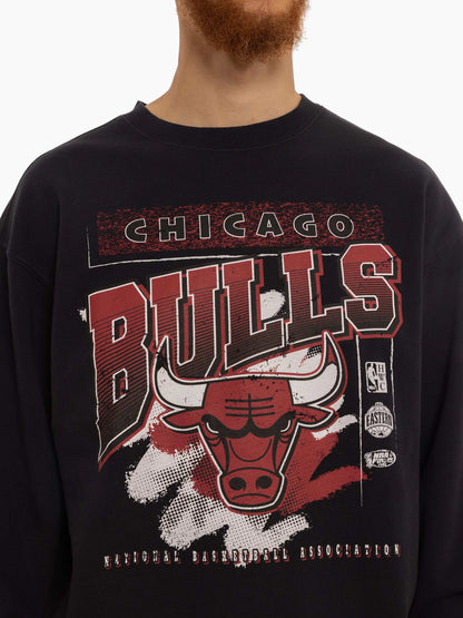 Mitchell & Ness Chicago Bulls Brush Off 2.0 Crew - Black